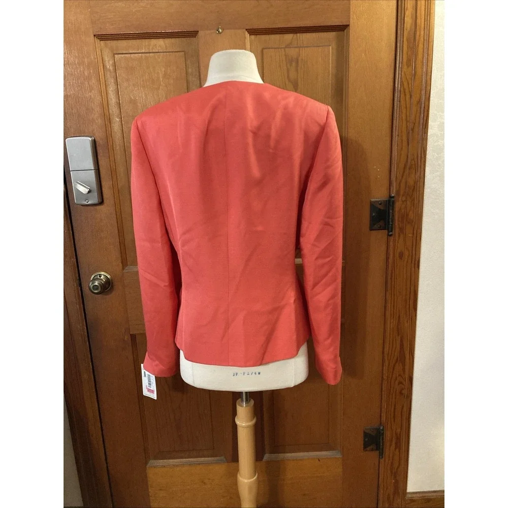 Dana Buchman Silk‎ Wool Skirt suit wmens Sz 12 New Pink Career mother Bride $476
